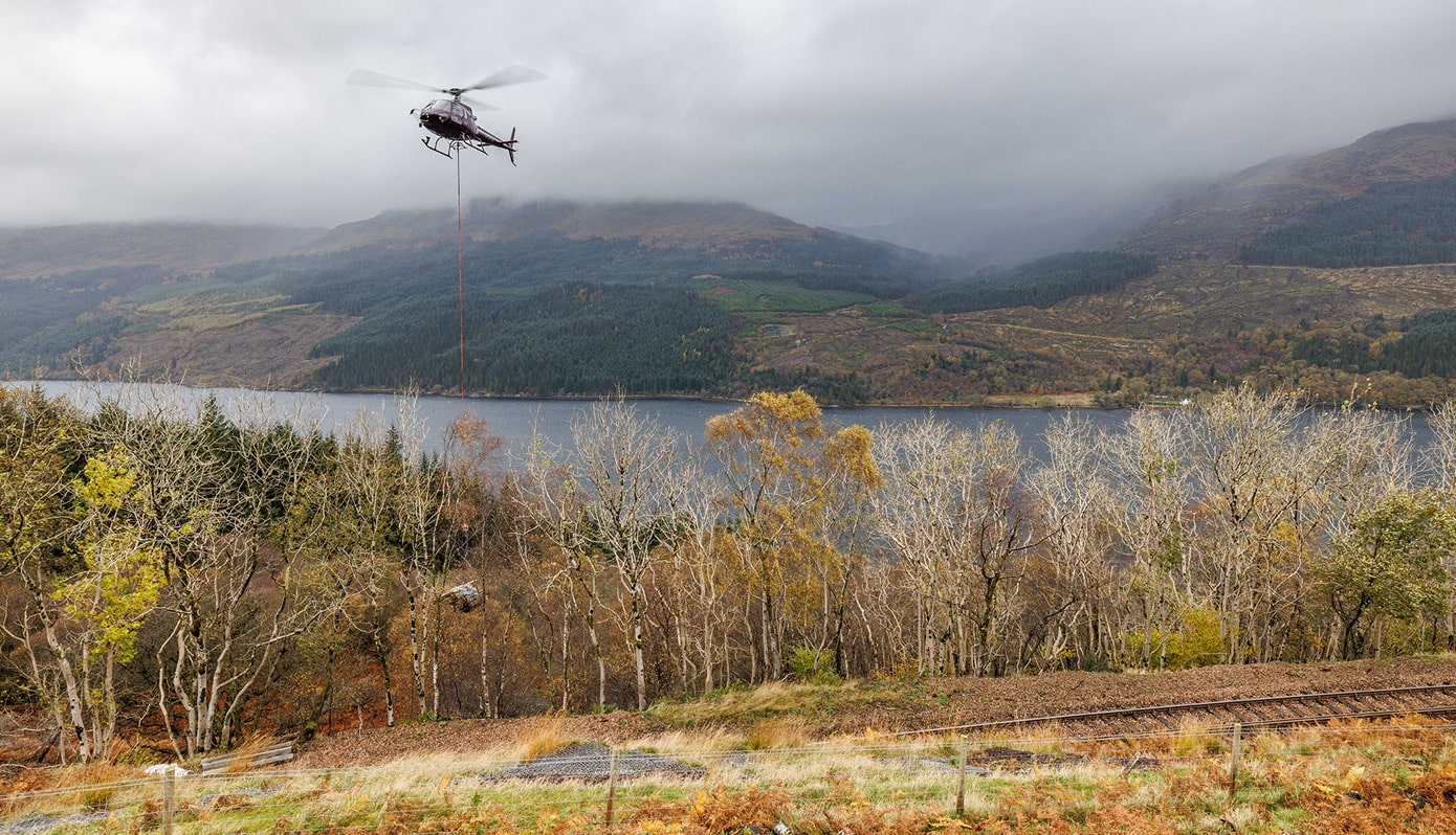 QTS Fencing helicopter